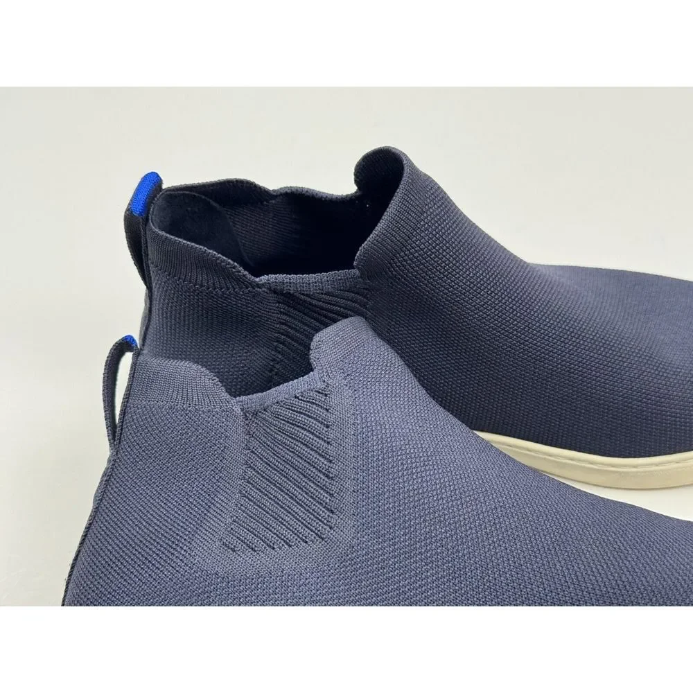 Rothy's Chelsea Boots Women 11 $145 Knit Comfort Washable Sneaker Round Toe Navy